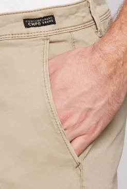 Chinohose aus Twill tan
