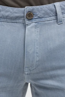 Chino Shorts mit Used-Waschung dark silver blue