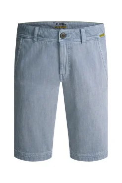 Chino Shorts mit Used-Waschung dark silver blue