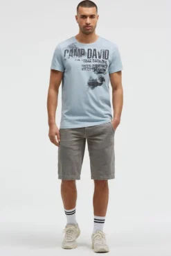 Chino Shorts mit Used-Waschung rock ridge
