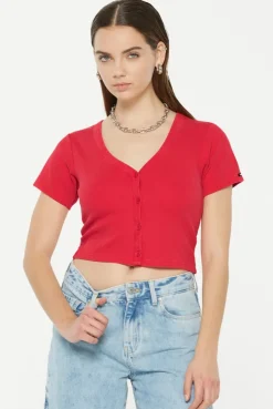CLE-O Cropped Rib Cardigan glory