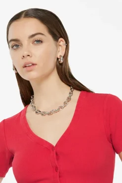 CLE-O Cropped Rib Cardigan glory
