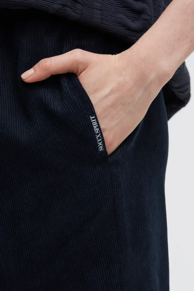 Cordhose im Relaxed Fit blue navy
