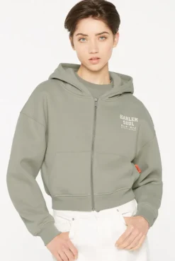 DAR-LA Hoodie Jacket cropped sage