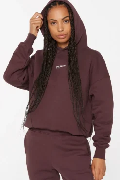 ELY-AS Hoodie Unisex mit Backprint cranberry juice