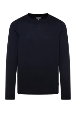 Feinstrickpullover mit Rundhalsausschnitt blue navy