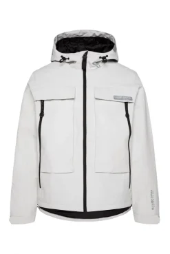 Funktionsjacke mit Kapuze ash