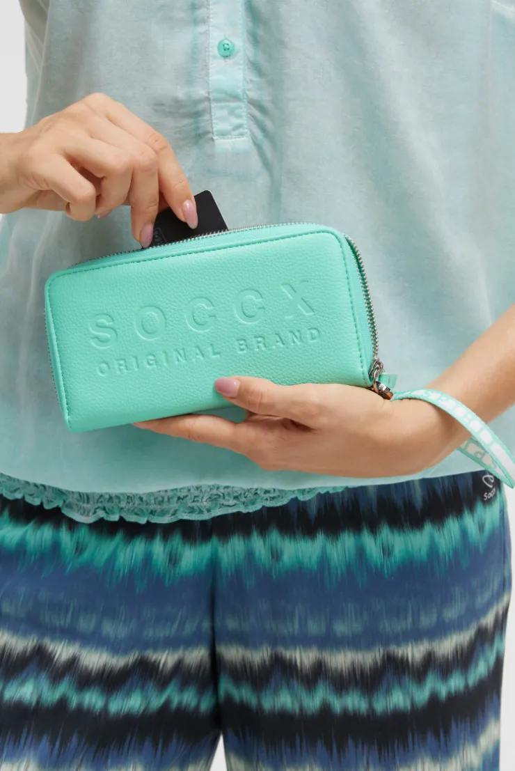 Geldbörse mit Logo-Prägung misty mint
