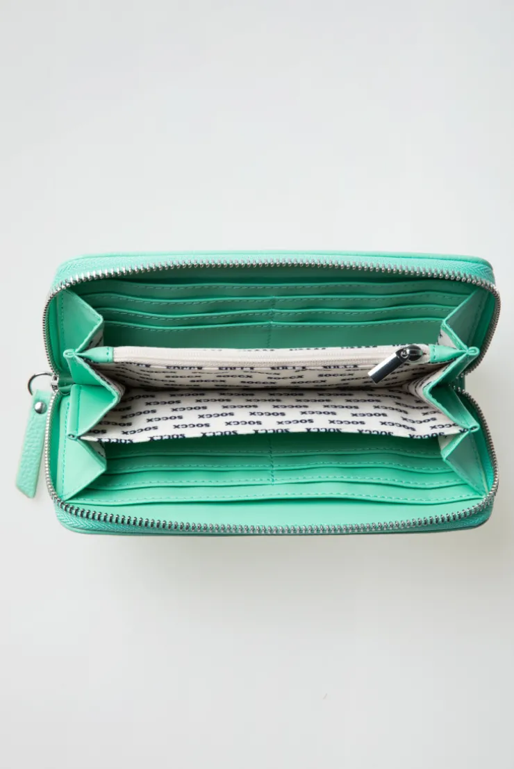 Geldbörse mit Logo-Prägung misty mint