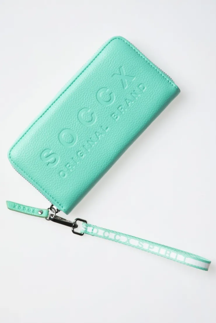 Geldbörse mit Logo-Prägung misty mint