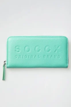 Geldbörse mit Logo-Prägung misty mint