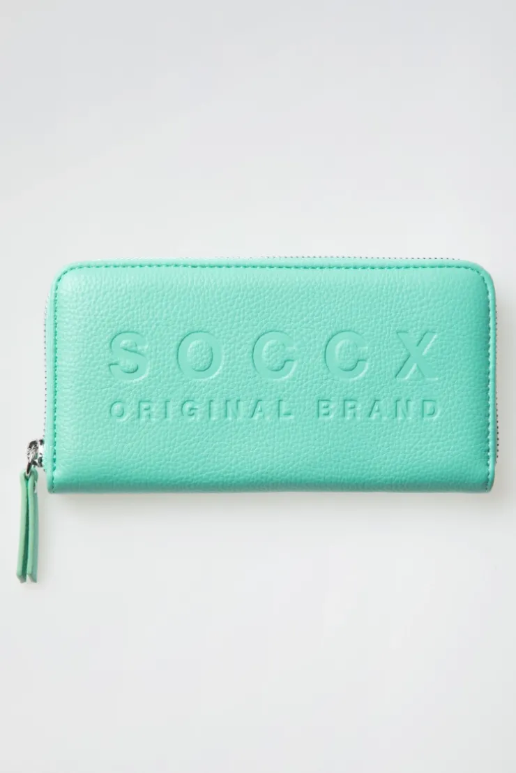Geldbörse mit Logo-Prägung misty mint