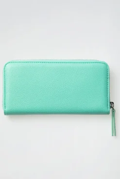 Geldbörse mit Logo-Prägung misty mint