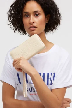 Geldbörse mit Logo-Prägung old sand