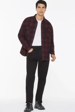 GEOR-GE Flanellhemd kariert cranberry juice