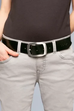 Gürtel aus Leder black | 80