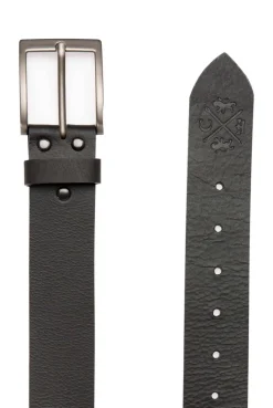 Gürtel aus Leder mit Logo-Prägung black