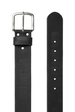 Gürtel aus Leder mit Logo-Prägungen black