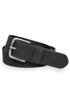 Gürtel aus Leder mit Logo-Prägungen black