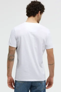 Henley-Shirt mit Frontprint opticwhite