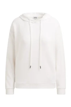 Hoodie aus Flauschstrick ivory