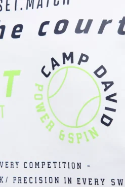 Hoodie aus Interlock mit Backprint white