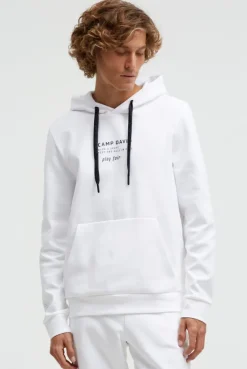 Hoodie aus Interlock mit Backprint white