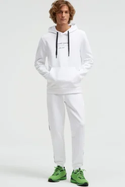 Hoodie aus Interlock mit Backprint white
