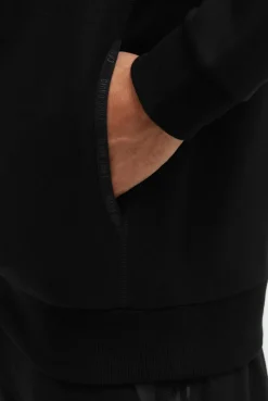 Hoodie aus Interlock mit Rubber Artworks black