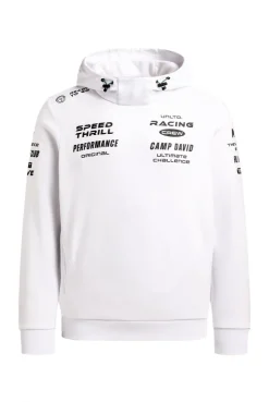Hoodie aus Interlock mit Rubber Artworks opticwhite