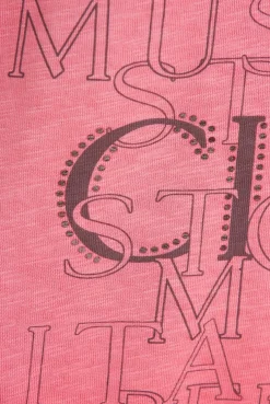 Hoodie mit 3/4-Arm und Wording Prints red orange