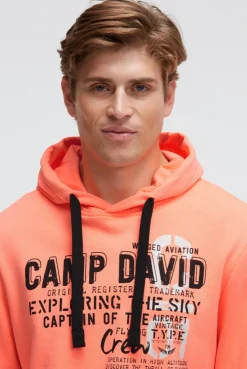 Hoodie mit Logo Artwork speed orange neon