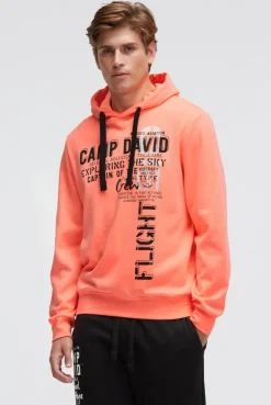 Hoodie mit Logo Artwork speed orange neon