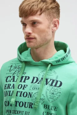 Hoodie mit Puffprint flight green