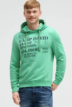 Hoodie mit Puffprint flight green