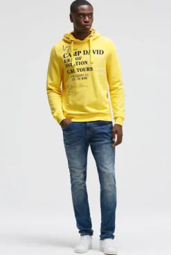 Hoodie mit Puffprint yellow sun