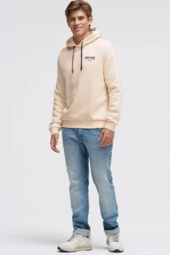 Hoodie mit Rücken-Artwork ecru
