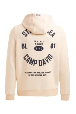 Hoodie mit Rücken-Artwork ecru