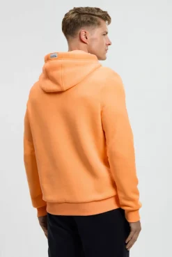 Hoodie mit Wording Print sunrise neon