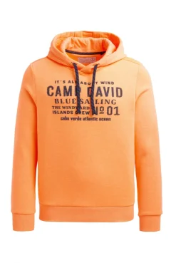 Hoodie mit Wording Print sunrise neon