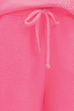 Hose aus Flauschstrick Relaxed Fit neon pink