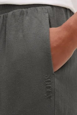 Hose aus Leinen-Mix mit Elastikbund cool khaki