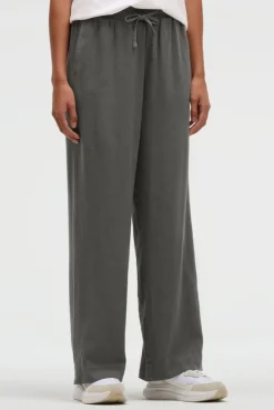 Hose aus Leinen-Mix mit Elastikbund cool khaki