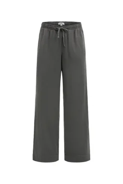 Hose aus Leinen-Mix mit Elastikbund cool khaki