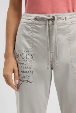 Hose im Joggpants-Stil mit Print fresh grey | XXL