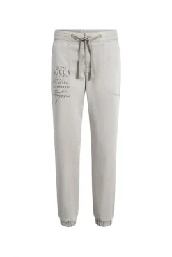 Hose im Joggpants-Stil mit Print fresh grey | XXL