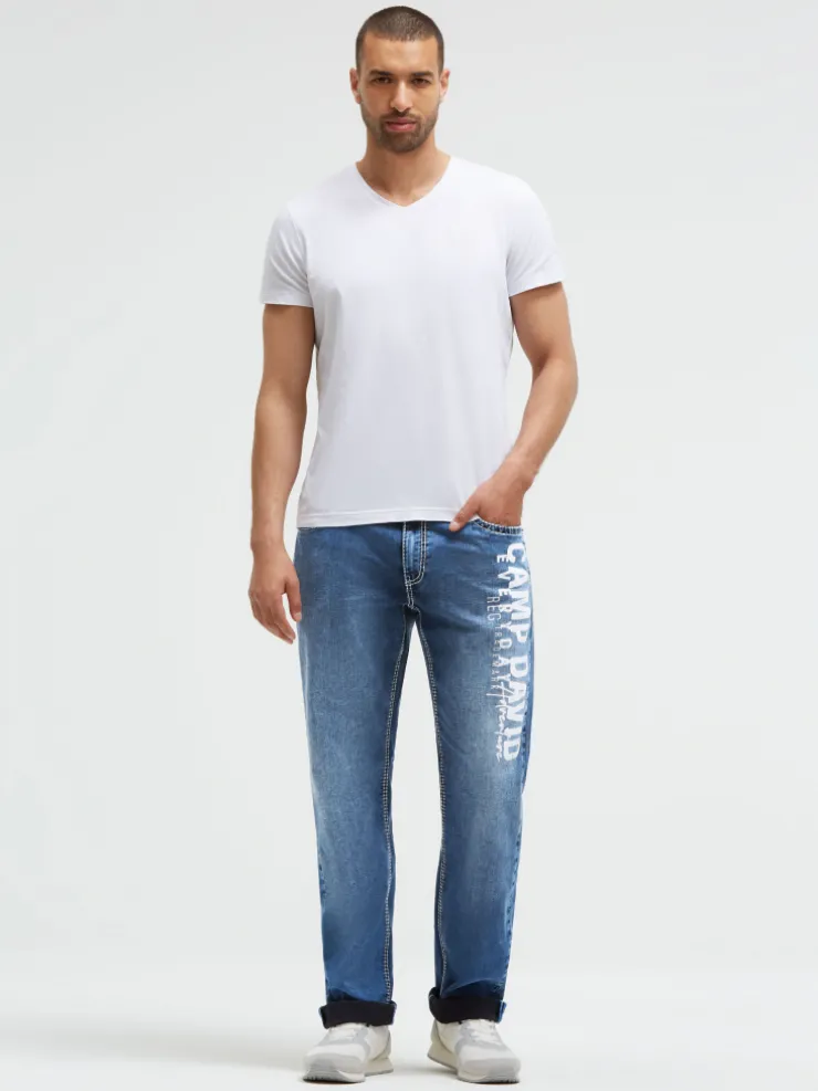 Jeans FRA:NK Comfort Fit black blue used print