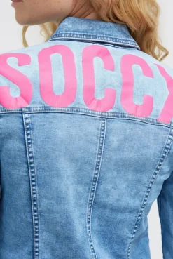 Jeansjacke JU:NE light blue print