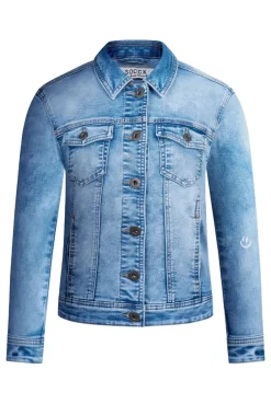 Jeansjacke JU:NE light blue print