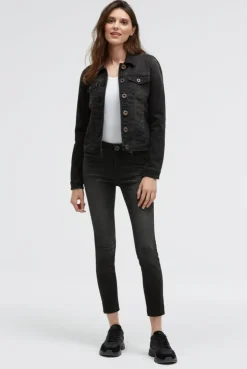 Jeansjacke JU:NE mit Schmucksteinen black washed metal
